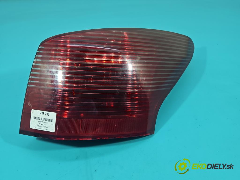 Peugeot 407 1.6 hdi 109 HP manual 80 kW 1560 cm3 5- svetlo / reflektor zadné pravé  (Kľučka dverí ostatné)