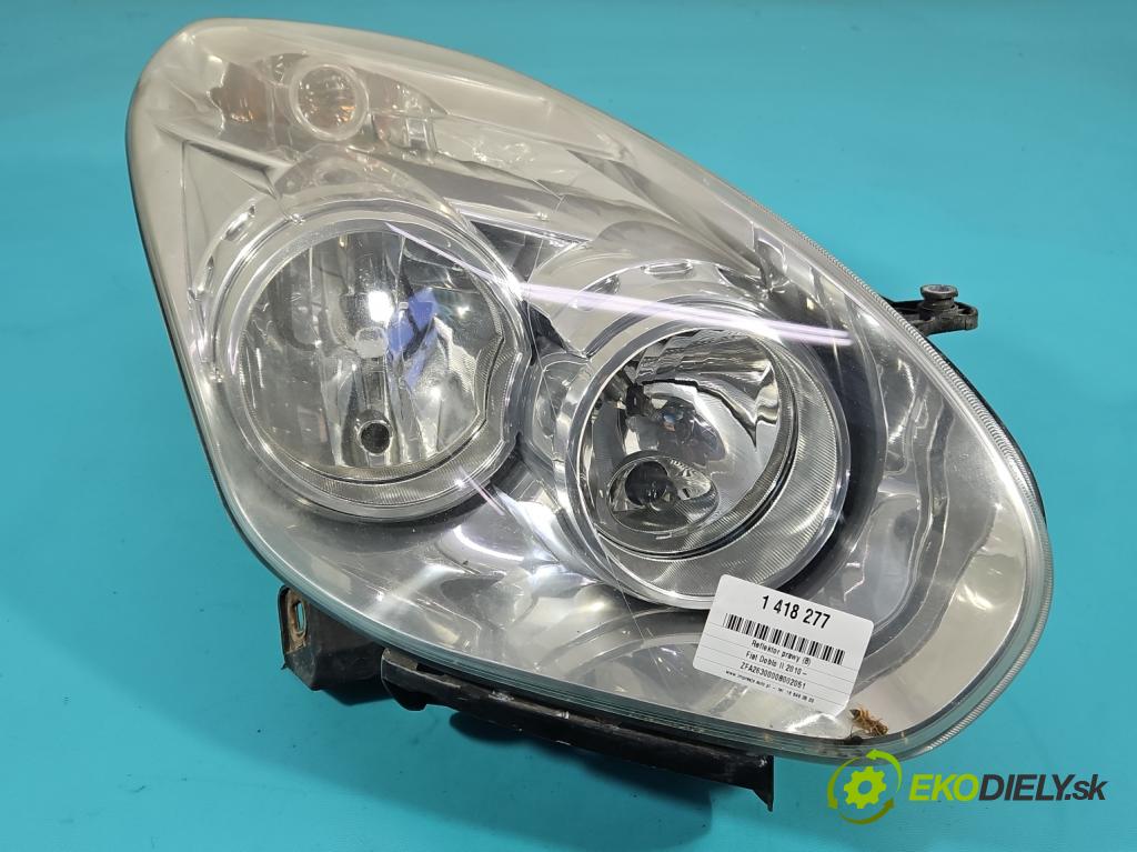 Fiat Doblo II 2010- 1.6 JTD 101 HP manual 74 kW 1598 cm3 5- Reflektor: pravý 51810671 (Pravé)