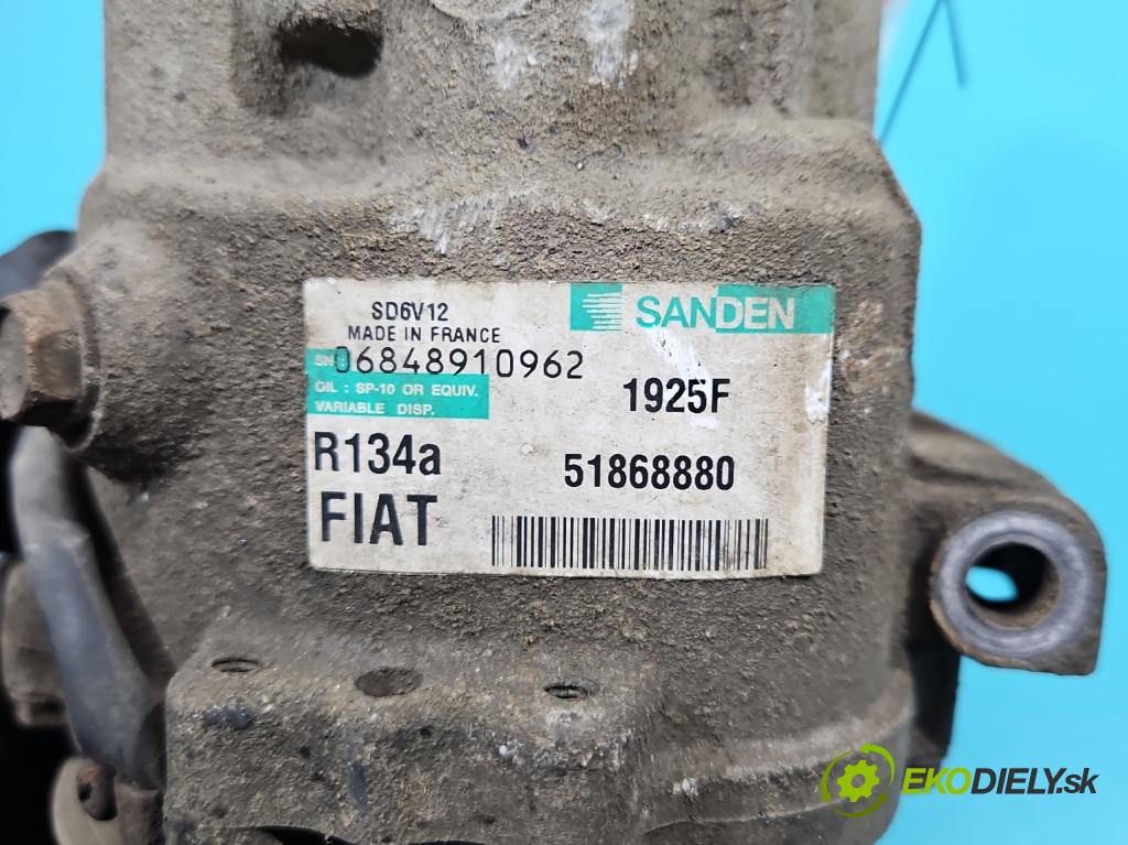Fiat Doblo II 2010- 1.6 JTD 101 HP manual 74 kW 1598 cm3 5- Kompresor: klimatizácie 51868880 (Kompresory klimatizácie)