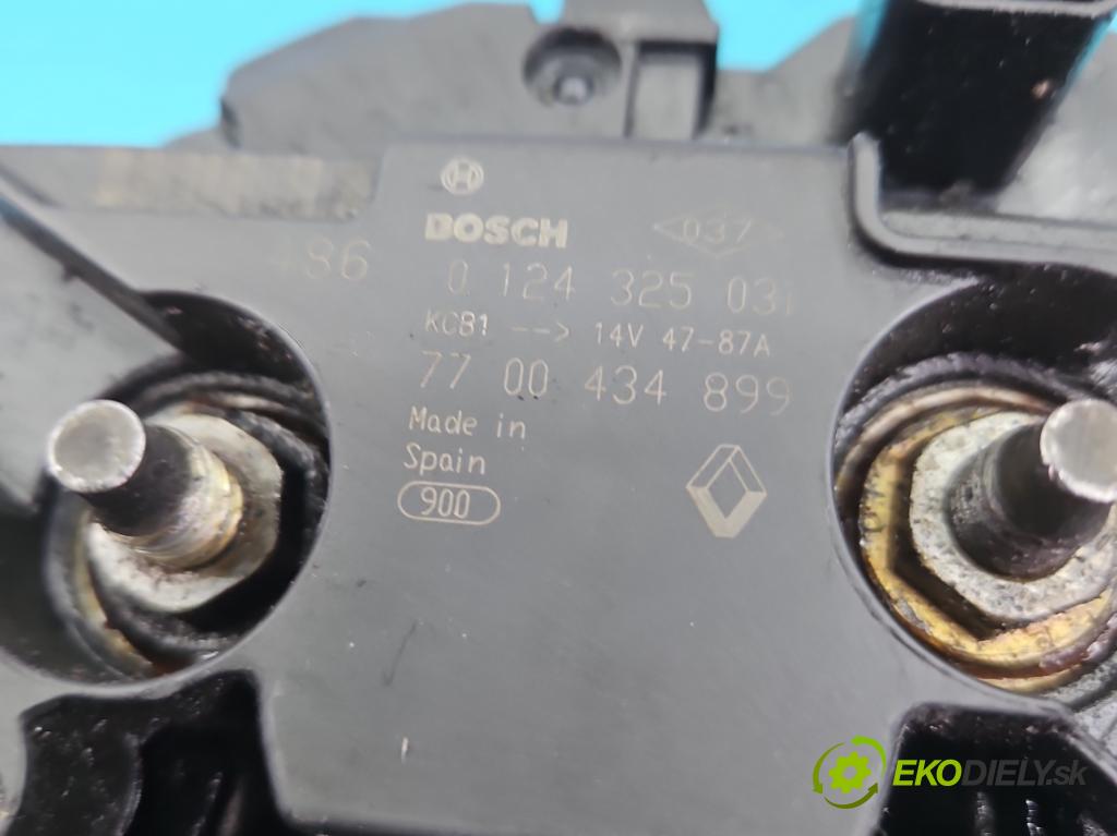 Renault Thalia I 1998-2009 1.4 8V 75 HP manual 55 kW 1390 cm3 4- Alternator 0124325031 (Alternátory)
