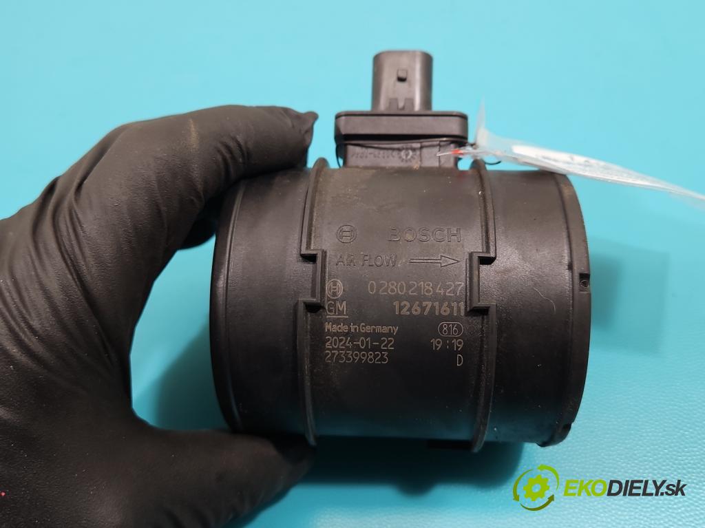 Opel Insignia A 2008-2017 2.0 cdti 160 HP manual 118 kW 1956 cm3 5- průtokoměr: 0280218427 (Váhy vzduchu)