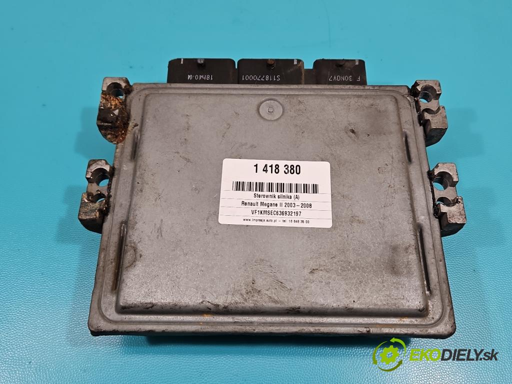 Renault Megane II 2003-2008 1.5 DCI 106 HP manual 78 kW 1461 cm3 5- riadiaca jednotka motora 8200882381