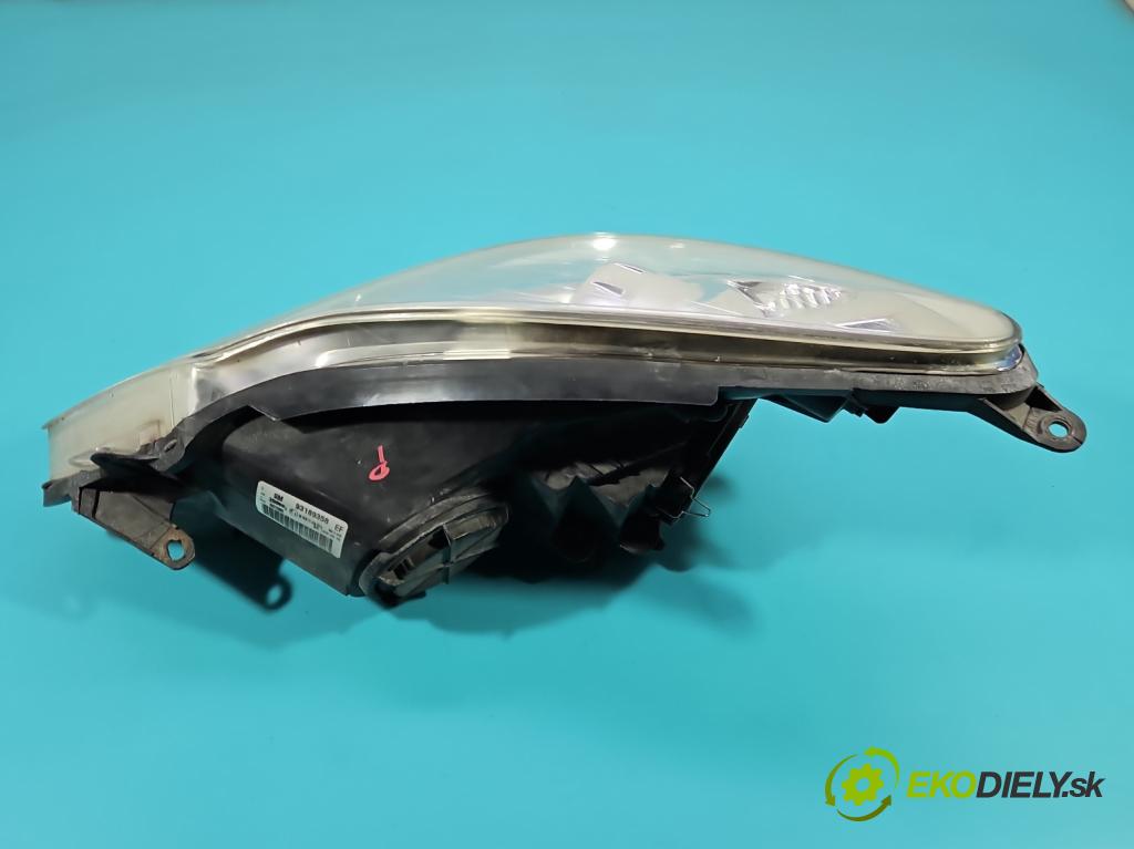 Opel Corsa D 2006-2014 1.2 16v 80 HP manual 59 kW 1229 cm3 3- Reflektor: pravý 93189358EF (Pravé)