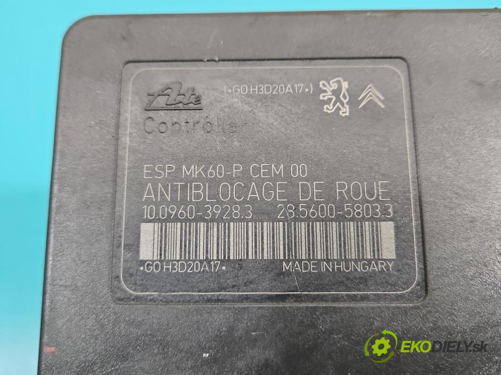 Peugeot 207 1.6 hdi 111KM manual 82 kW 1560 cm3 2- čerpadlo abs 9676244580 (Pumpy ABS)