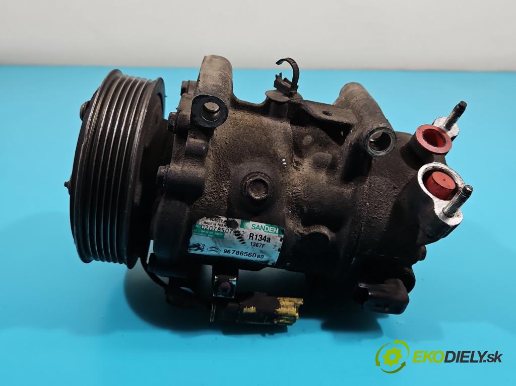 Peugeot 207 1.6 hdi 111KM manual 82 kW 1560 cm3 2- Kompresor: klimatizácie 9678656080 (Kompresory klimatizácie)