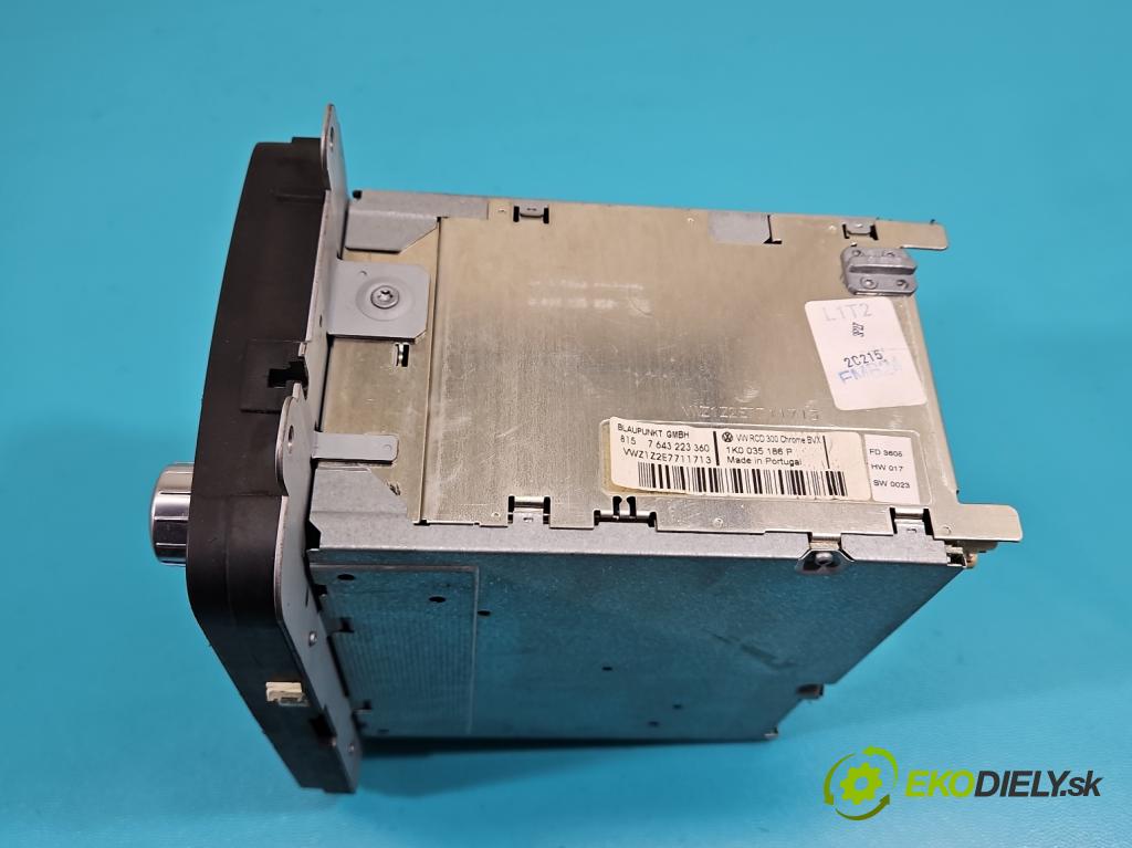Vw Golf V 2003-2009 1.6 fsi 116 HP manual 85 kW 1598 cm3 5- Radio originál 1K0035186P
