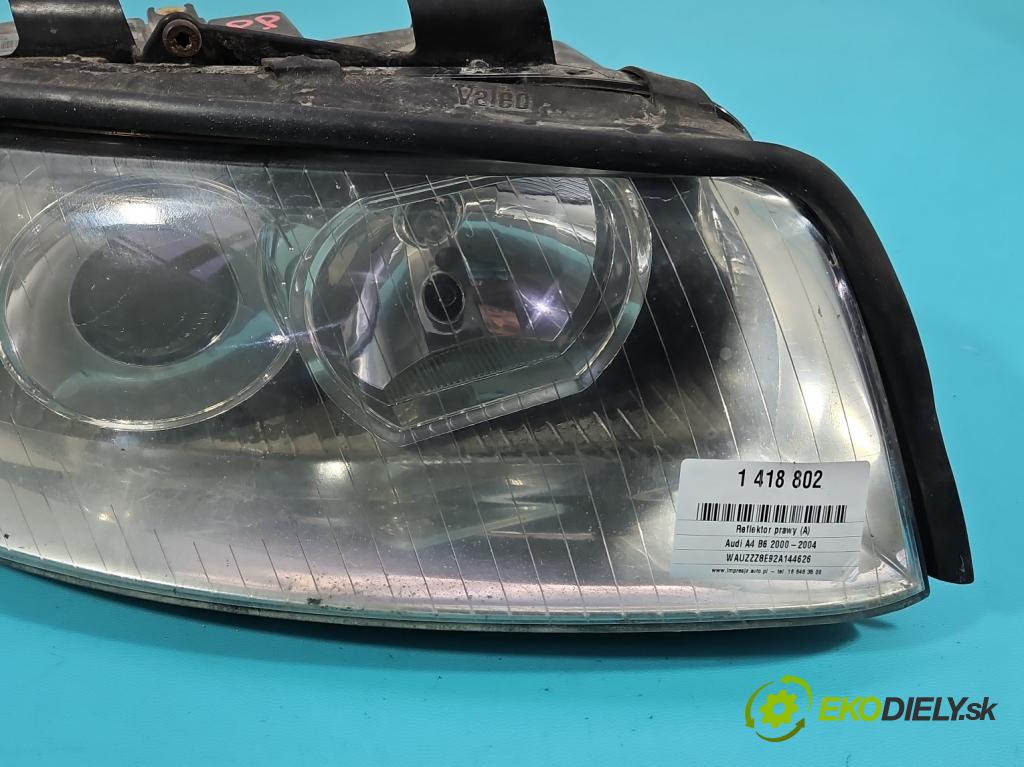 Audi A4 B6 2000-2004 2.0 20V 131 HP manual 96 kW 1984 cm3 4- Reflektor: pravý 8E0941004F (Pravé)
