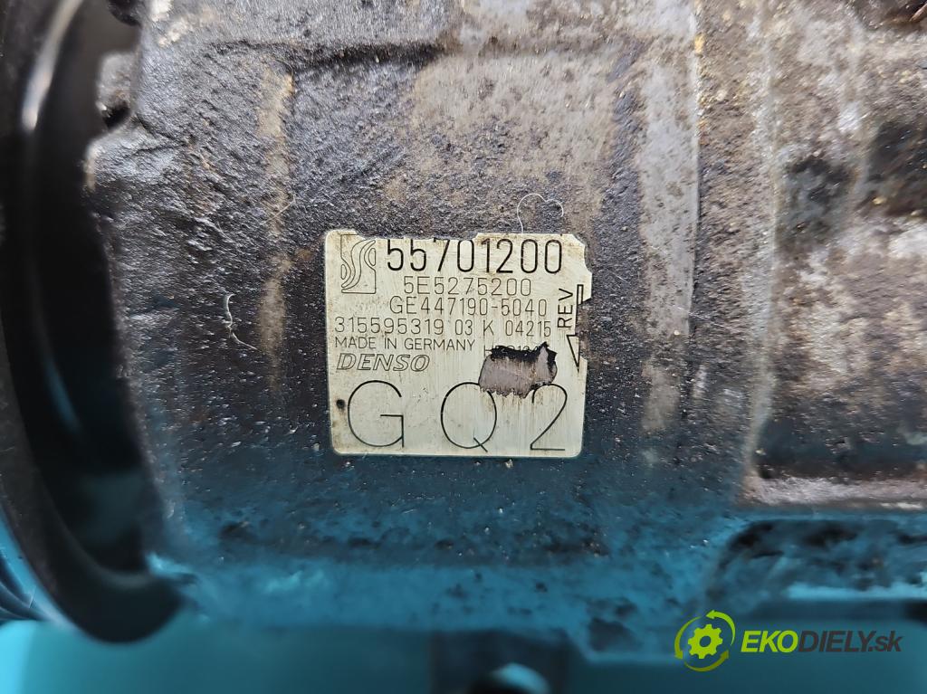 Opel Corsa D 2006-2014 1.2 16V 80 HP manual 59 kW 1229 cm3 3- Kompresor: klimatizácie 55701200 (Kompresory klimatizácie)