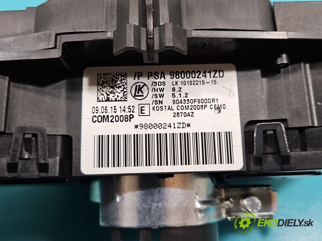 Peugeot 508 2010-2018 1.6 hdi 120 HP manual 88 kW 1560 cm3 4- prepínač komplex: 98000241ZD (Prepínače, spínače, tlačidlá a ovládače kúrenia)