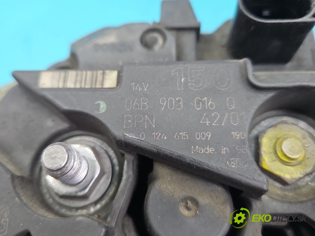 Audi A4 B6 2000-2004 2.0 20V 131 HP manual 96 kW 1984 cm3 4- Alternator 06B903016Q (Alternátory)