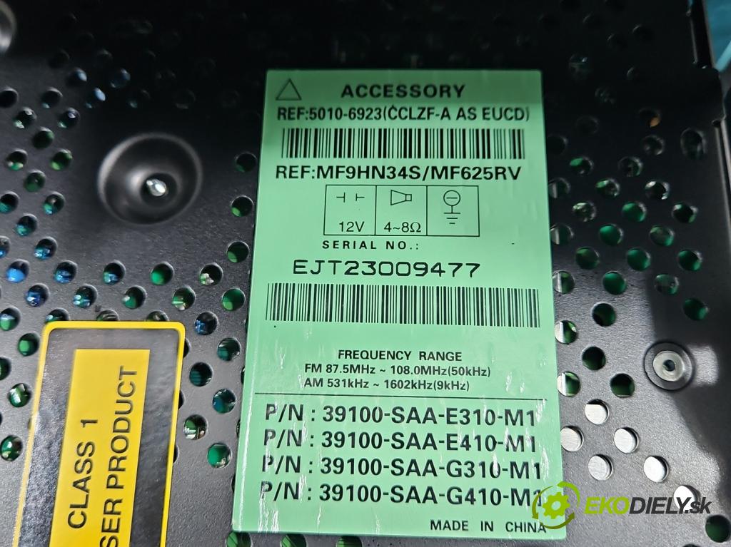 Honda Jazz II 2002-2008 1.3 I-DSI: 83 HP manual 61 kW 1339 cm3 5- Radio originál 39100-SAA-E310-M1