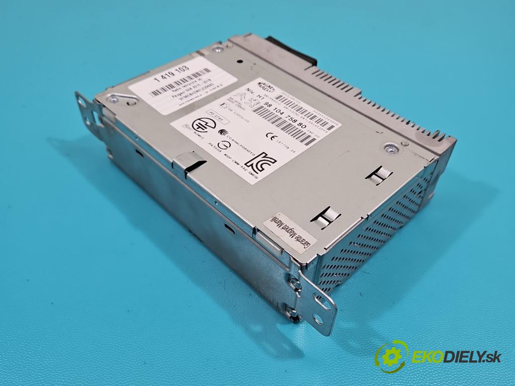 Peugeot 508 2010-2018 1.6 hdi 120 HP manual 88 kW 1560 cm3 4- Radio originál 9810475880