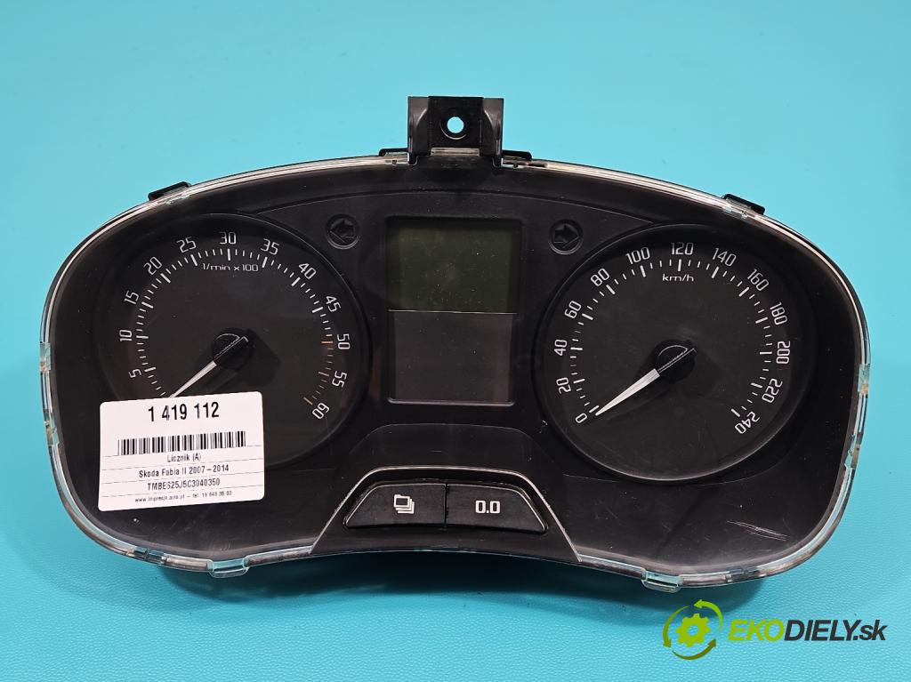 Skoda Fabia II 2007-2014 1.6 tdi 75 HP manual 55 kW 1598 cm3 5- prístrojovka/ budíky 5J0920801J (Prístrojové dosky, displeje)