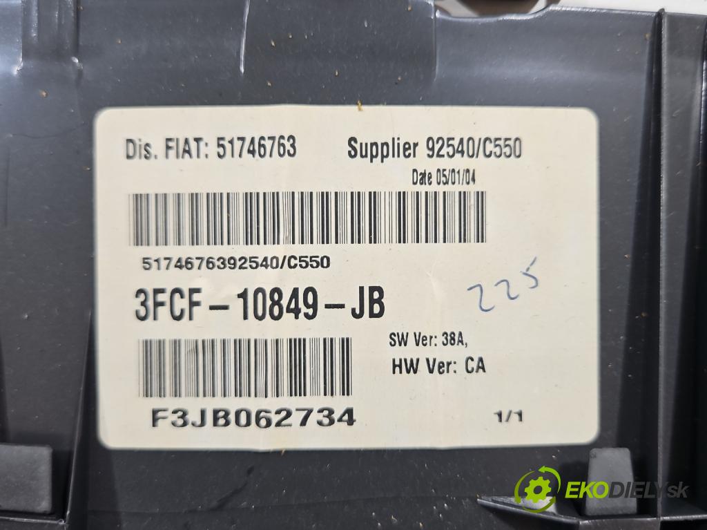 Fiat Stilo 1.9 jtd 116 HP manual 85 kW 1910 cm3 3- prístrojovka/ budíky 51746763 (Prístrojové dosky, displeje)