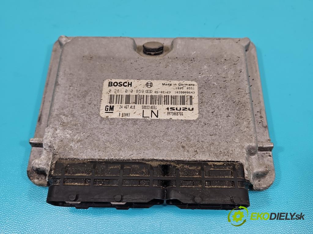Opel Astra II 1998-2009 1.7 CDTI 80 HP manual 59 kW 1686 cm3 5- riadiaca jednotka motora 0281010859