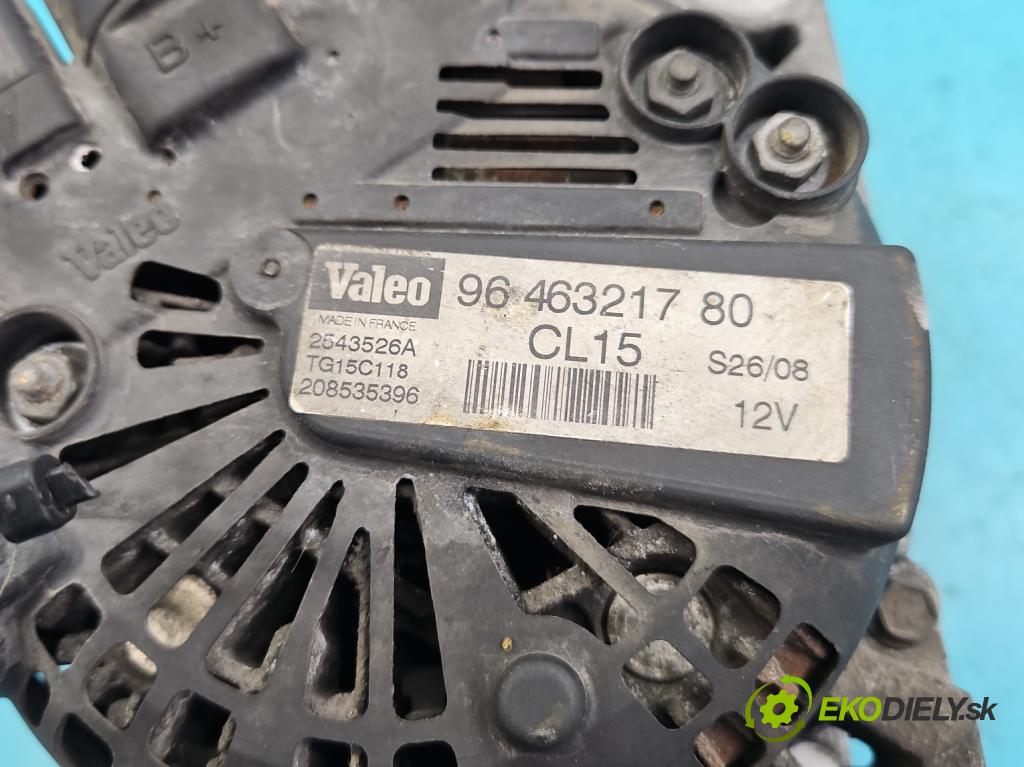 Peugeot 207 1.4 hdi 68 HP manual 50 kW 1398 cm3 3- Alternator 9646321780 (Alternátory)