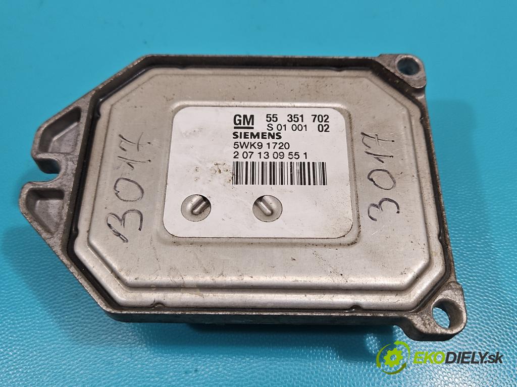 Opel Zafira A 1999-2005 1.8 16V 125 HP manual 92 kW 1796 cm3 5- riadiaca jednotka motora 55351702