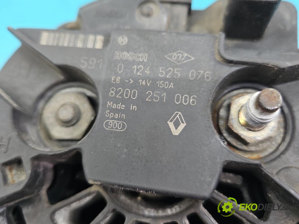 Renault Laguna II 2001-2007 1.9 dci 131 HP manual 96 kW 1870 cm3 5- Alternator 0124525076 (Alternátory)