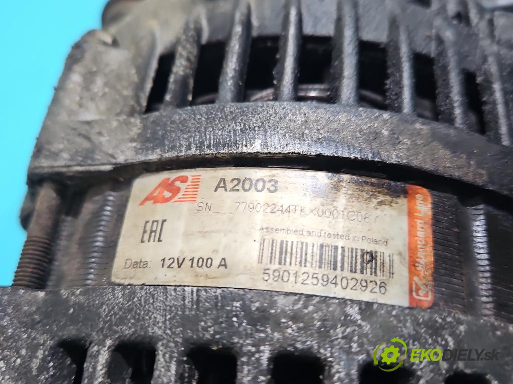 Opel Meriva A 2002-2010 1.7 dti 75 HP manual 55 kW 1686 cm3 5- Alternator A2003 (Alternátory)