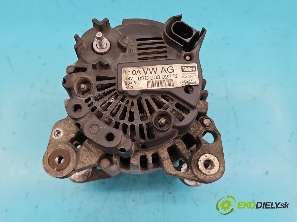 Vw Golf V 2003-2009 1.6 fsi 116 HP manual 85 kW 1598 cm3 5- Alternator 03C903023B (Alternátory)