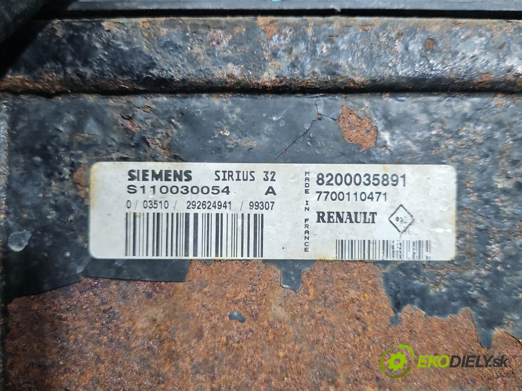 Renault Megane I 1995-2003 1.6 16V 107 HP manual 79 kW 1598 cm3 5- riadiaca jednotka motora 8200035891