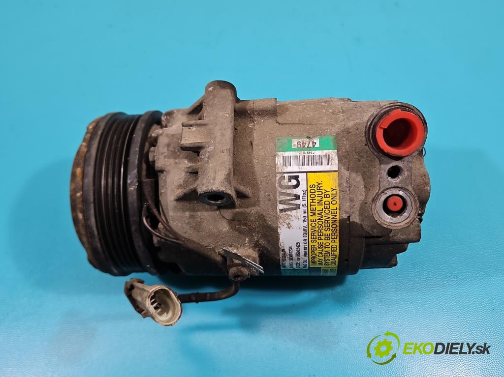 Opel Astra III 2004-2014 1.4 16V 90 HP manual 66 kW 1364 cm3 3- Kompresor: klimatizácie 13124749 (Kompresory klimatizácie)