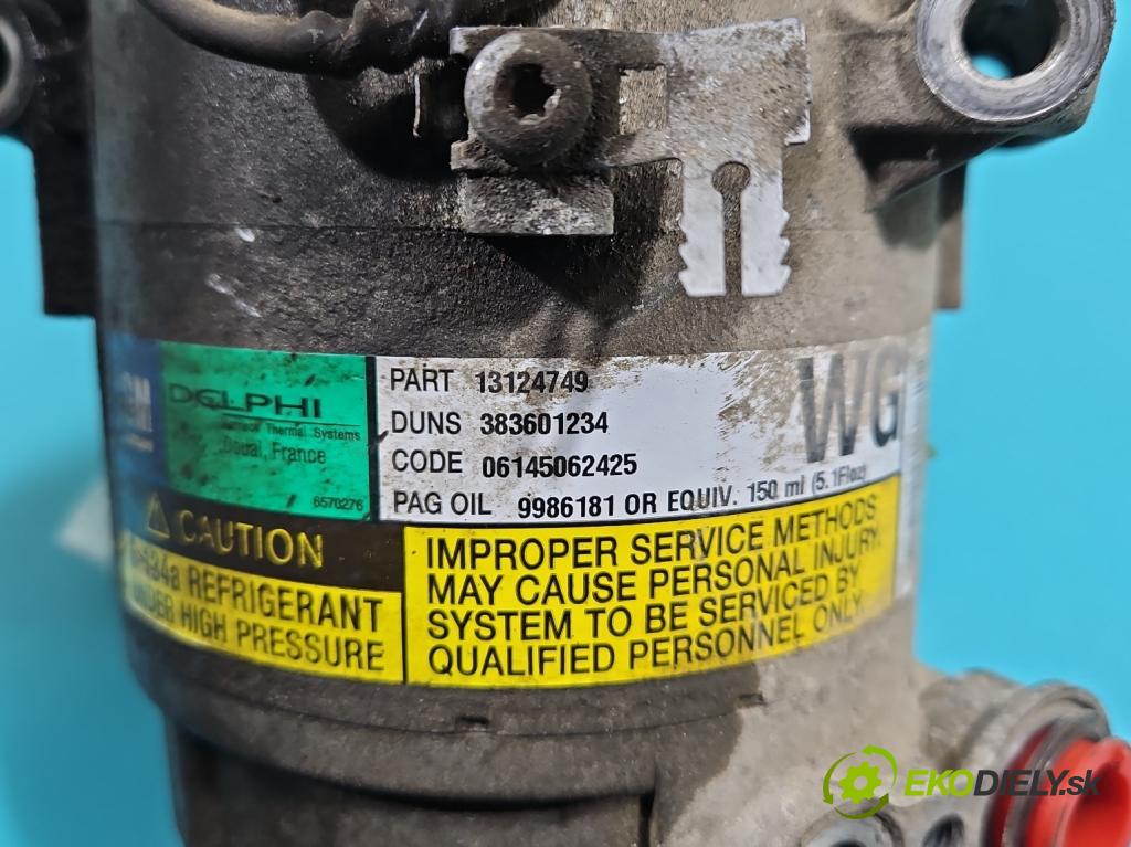 Opel Astra III 2004-2014 1.4 16V 90 HP manual 66 kW 1364 cm3 3- Kompresor: klimatizácie 13124749 (Kompresory klimatizácie)