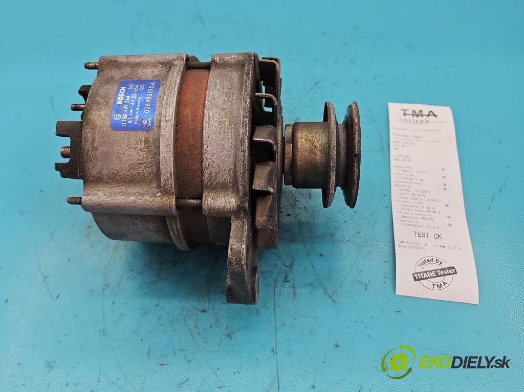 Audi 80 B3 1986-1991 1.6 karburátor: 75 HP manual 55 kW 1576 cm3 4- Alternator 0120489364 (Alternátory)
