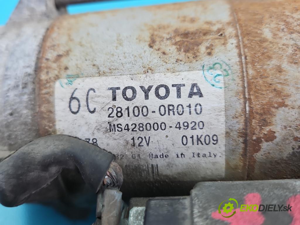 Toyota Avensis II T25 2003-2008 2.2 d-cat 177 HP manual 130 kW 2231 cm3 5- štartér 28100-0R010 (Štartéry)