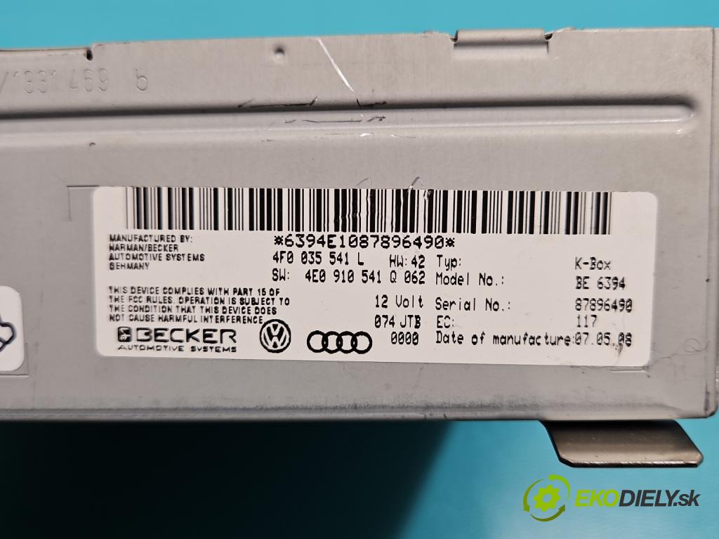 Audi A6 C6 2004-2011 2.7 tdi V6 179KM automatic 132 kW 2698 cm3 5- řídící jednotka 4F0035541L