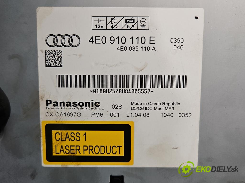 Audi A6 C6 2004-2011 2.7 tdi V6 179KM automatic 132 kW 2698 cm3 5- Měnič: cd 4E0910110E (CD měniče)
