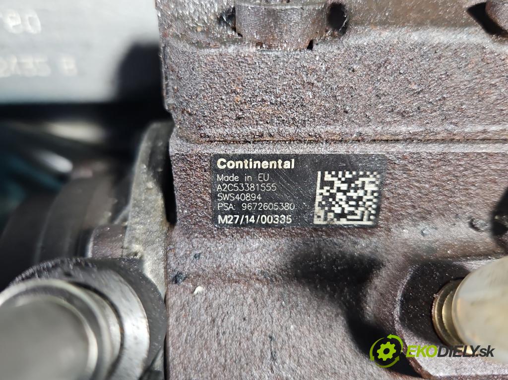 Peugeot 207 1.6 hdi 111KM manual 82 kW 1560 cm3 2- čerpadlo vstrekovacia A2C53381555 (Vstrekovacie čerpadlá)