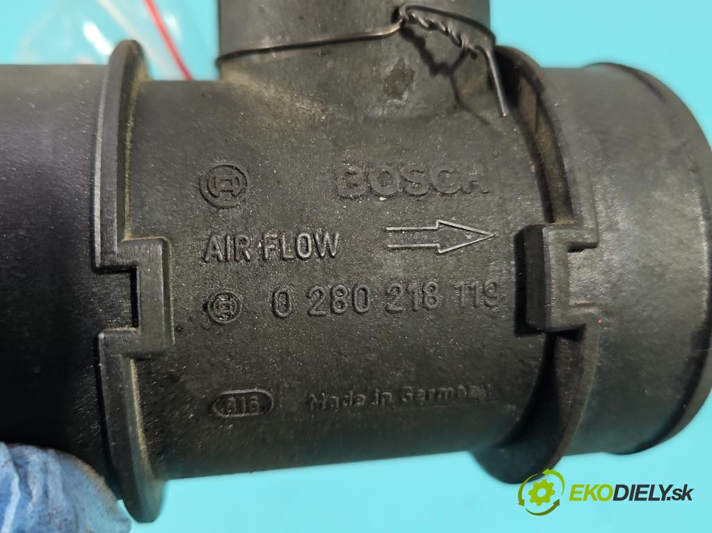 Opel Astra III 2004-2014 1.4 16V 90 HP manual 66 kW 1364 cm3 5- průtokoměr: 0280218119 (Váhy vzduchu)