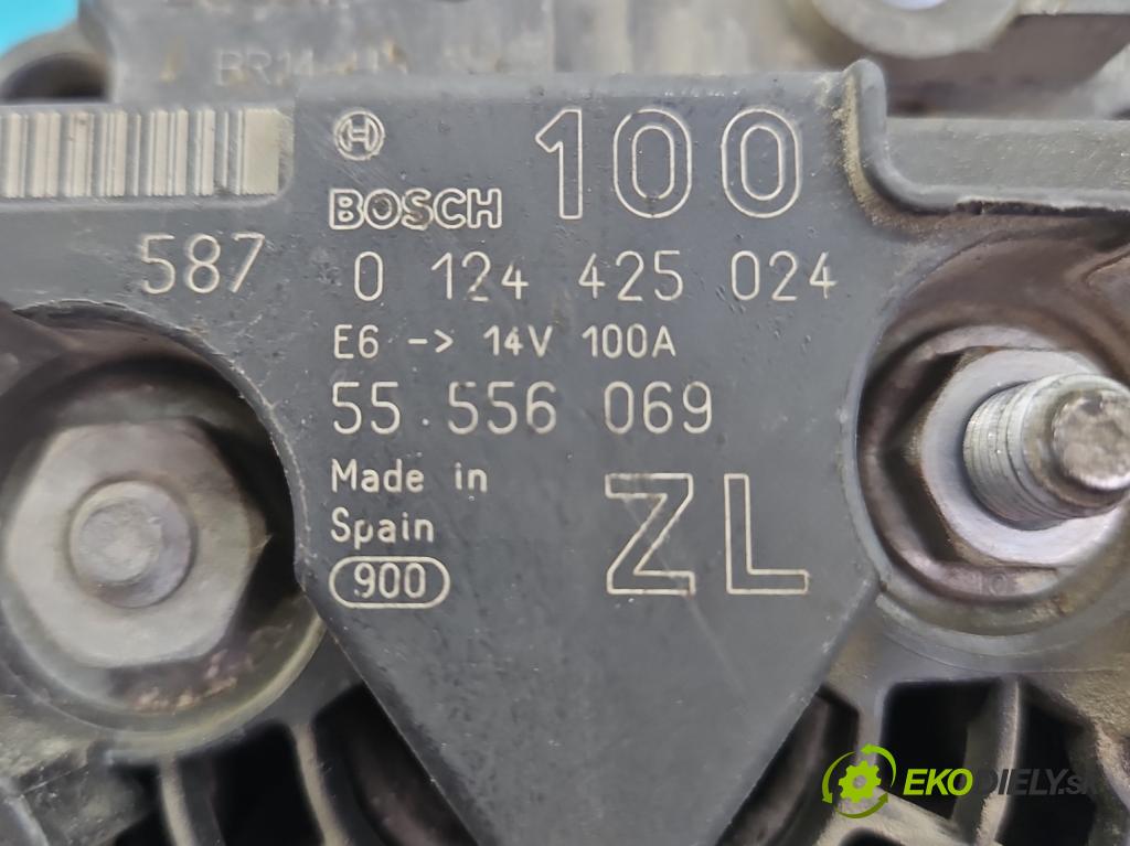 Opel Astra III 2004-2014 1.4 16V 90 HP manual 66 kW 1364 cm3 5- Alternator 0124425024 (Alternátory)