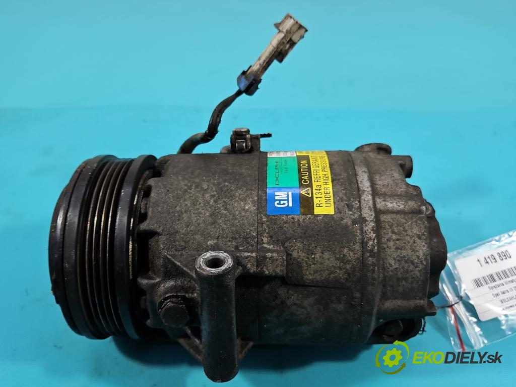 Opel Astra III 2004-2014 1.4 16V 90 HP manual 66 kW 1364 cm3 5- Kompresor: klimatizácie 13124749 (Kompresory klimatizácie)