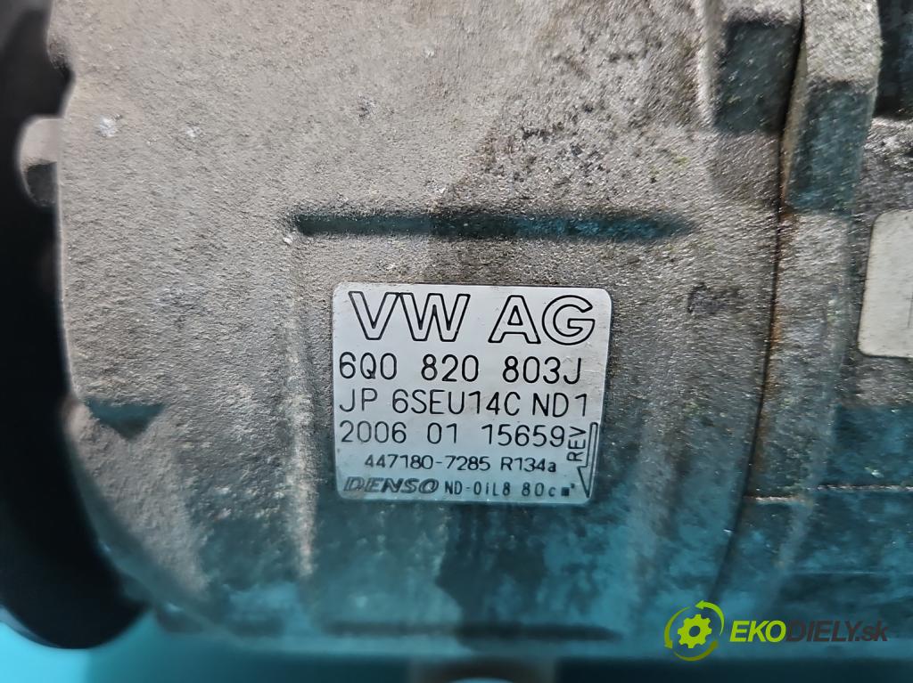 Seat Ibiza III 6L 2002-2008 1.4 TDI 69KM manual 51 kW 1422 cm3 3- Kompresor: klimatizácie 6Q0820803J (Kompresory klimatizácie)