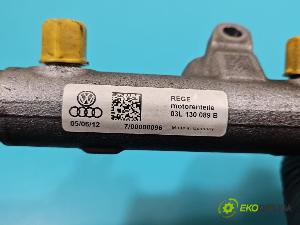 Seat Ibiza IV 6J 2008-2017 1.6 TDI 90 HP manual 66 kW 1598 cm3 5- lišta vstrekovacia 03L130089B (Vstrekovacia lišta)