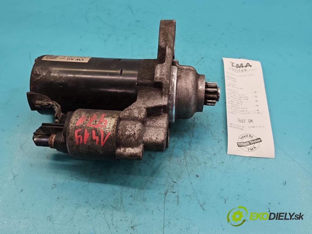 Seat Ibiza IV 6J 2008-2017 1.6 TDI 90 HP manual 66 kW 1598 cm3 5- štartér 02Z911023N (Štartéry)