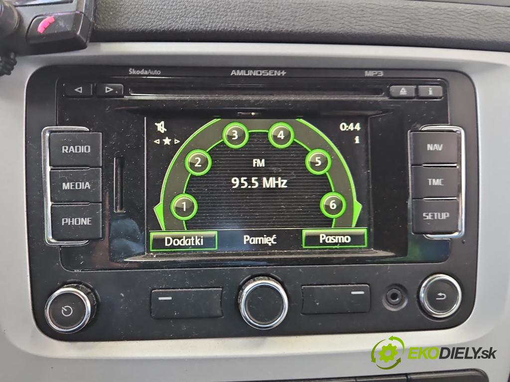Skoda Octavia II 2004-2013 1.6 tdi 105 hp manual 77 kW 1598 cm3 5- Radio továrna: 3T0035192B