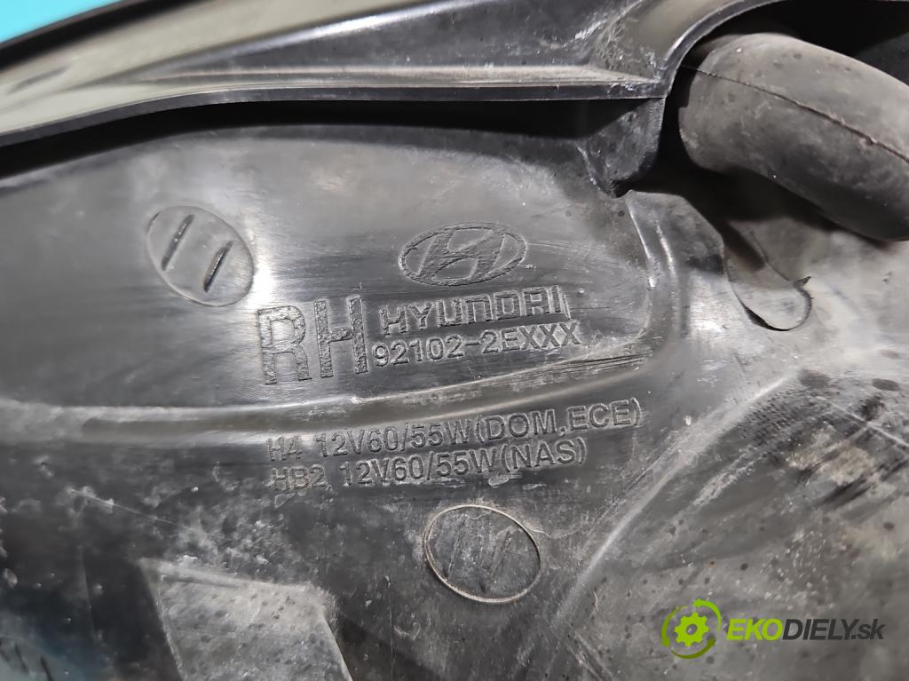 Hyundai Tucson I 2004-2009 2.0 CRDi 16v 140 HP manual 103 kW 1991 cm3 5- Reflektor: pravý 92102-2EXXX (Pravé)