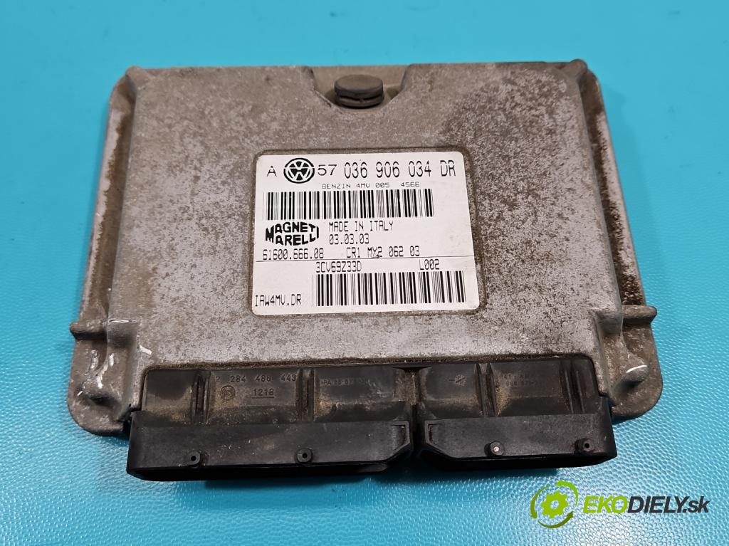 Vw Golf IV 1997-2003 1.6 16v 105 HP manual 77 kW 1598 cm3 5- riadiaca jednotka motora 036906034DR