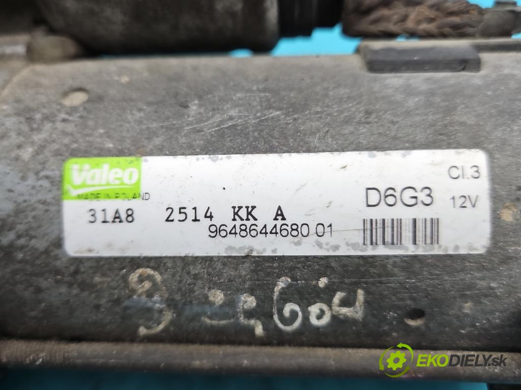 Citroen C3 I 2002-2009 1.4 8V 73 HP manual 54 kW 1360 cm3 5- štartér D6G3 (Štartéry)