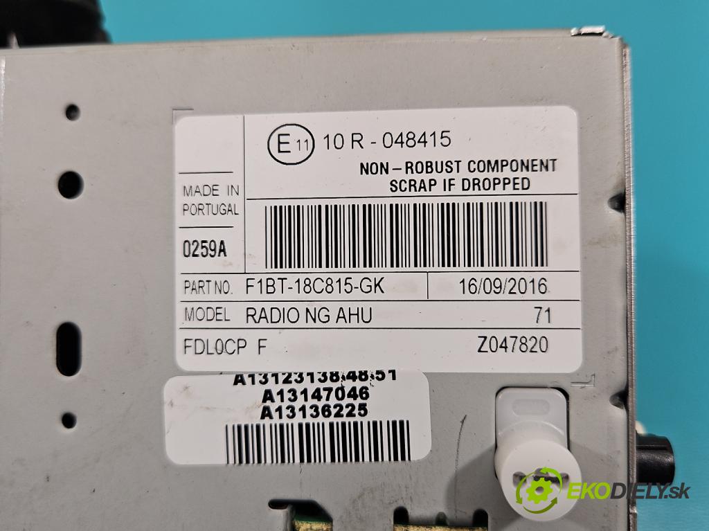 Ford Focus Mk3 2010-2018 1.5 tdci 95 HP manual 70 kW 1499 cm3 5- Radio originál F1BT-18C815-GK