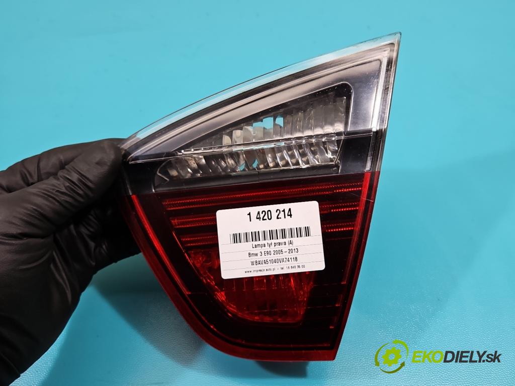 Bmw 3 E90 2005-2013 2.0 16V 129 HP manual 95 kW 1995 cm3 4- svetlo / reflektor zadné pravé 0406684 (Kľučka dverí ostatné)