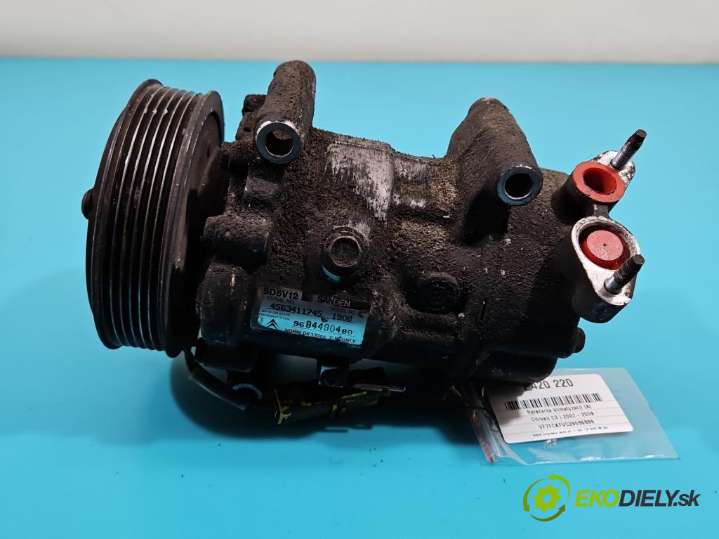 Citroen C3 I 2002-2009 1.4 8V 73 HP manual 54 kW 1360 cm3 5- Kompresor: klimatizácie 9684480480 (Kompresory klimatizácie)