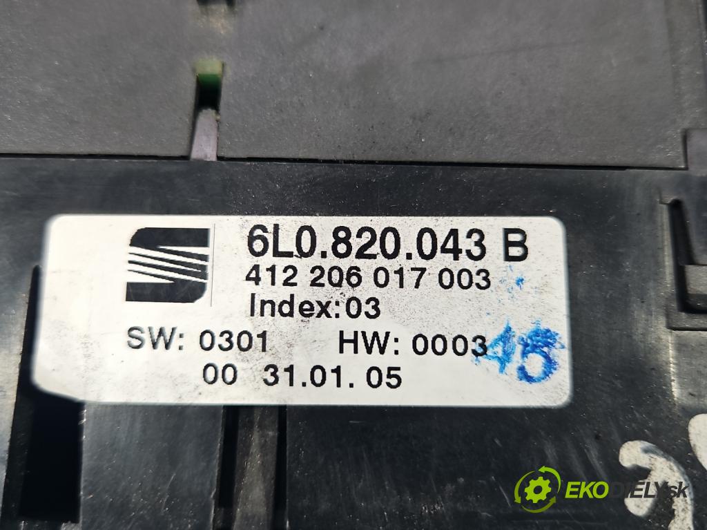 Seat Ibiza III 6L 2002-2008 1.4 TDi 69KM manual 51 kW 1422 cm3 5- panel kúrenia 6L0820043B