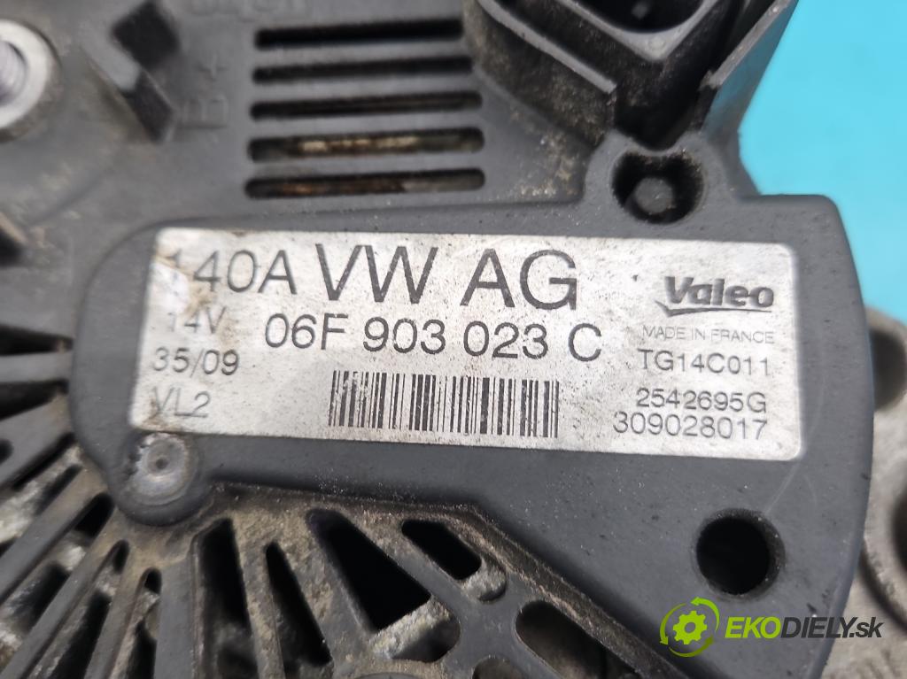 Vw Tiguan I 2007-2016 2.0 tdi 140 HP automatic 103 kW 1968 cm3 5- Alternator 06F903023C (Alternátory)