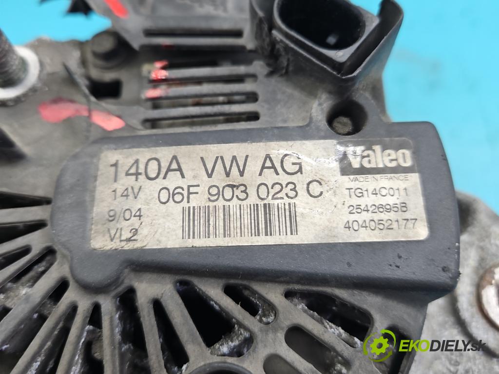 Audi A3 8P 2003-2012 1.6 SR 102 HP manual 75 kW 1595 cm3 3- Alternator 06F903023C (Alternátory)