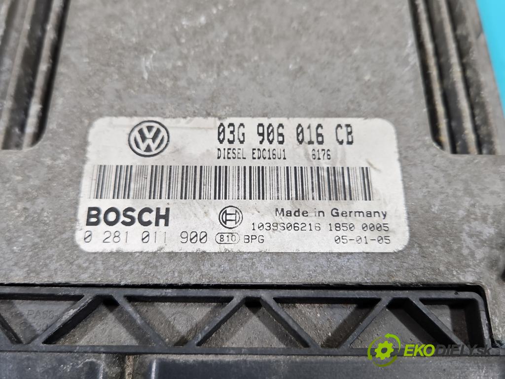 Vw Golf V 2003-2009 1.9 tdi 105 HP manual 77 kW 1896 cm3 3- riadiaca jednotka motora 03G906016CB