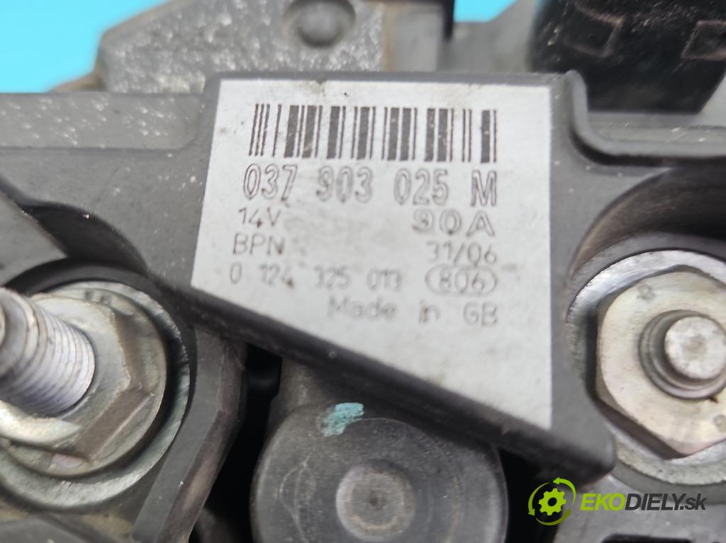 Skoda Roomster 1.4 16v 86 HP manual 63 kW 1390 cm3 5- Alternator 037903025M (Alternátory)